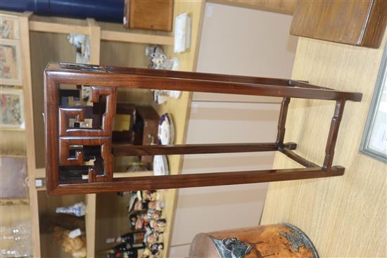 A small Chinese hongmu table, late 19th century height 62cm